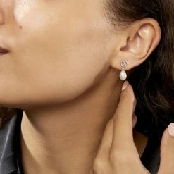 Histoire D'Or Boucles D'oreilles Pendantes Miley Argent Blanc Perle De Culture -Boucles d'Oreilles Soldes FAOFBU2149 model1