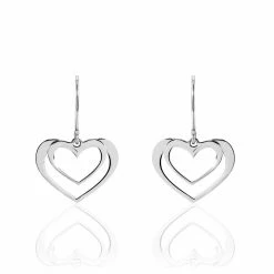Histoire D'Or Boucles D'oreilles Pendantes Clarra Argent Blanc
