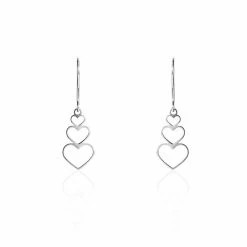 Histoire D'Or Boucles D'oreilles Pendantes Love Love Argent Blanc