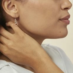 Histoire D'Or Boucles D'oreilles Pendantes Love Love Argent Blanc -Boucles d'Oreilles Soldes FAOFBW000W model0