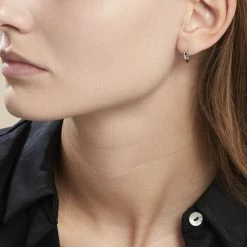 Histoire D'Or Créoles Argent Blanc Agnese -Boucles d'Oreilles Soldes FAOFBW013U model0
