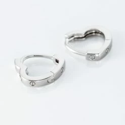 Histoire D'Or Créoles Argent Blanc Agnese -Boucles d'Oreilles Soldes FAOFBW013U view2