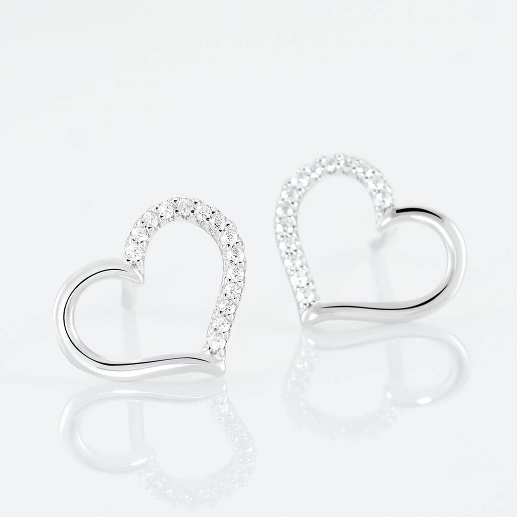 Histoire D'Or Boucles D'oreilles Puces Salona Argent Blanc Oxyde De Zirconium 5 Histoire D'Or Boucles D'oreilles Puces Salona Argent Blanc Oxyde De Zirconium – Image 3