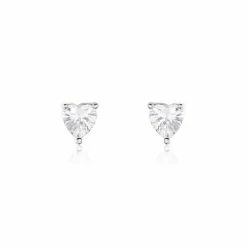 Histoire D'Or Boucles D'oreilles Puces Breana Argent Blanc Oxyde De Zirconium