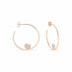 Histoire D'Or Créoles Habibatou Rondes Argent Blanc Oxyde De Zirconium -Boucles d'Oreilles Soldes FAOFBZW1D1 view2