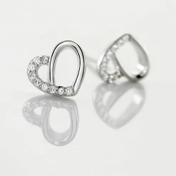 Histoire D'Or Boucles D'oreilles Puces Dorthea Argent Blanc Oxyde De Zirconium -Boucles d'Oreilles Soldes FAOFBZW1M6 view2