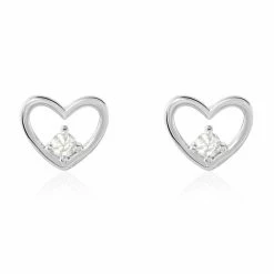 Histoire D'Or Boucles D'oreilles Puces Argent Blanc Sabino Oxydes De Zirconium