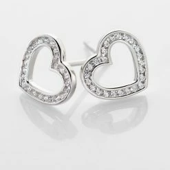 Histoire D'Or Boucles D'oreilles Puces Quintin Argent Blanc Oxyde De Zirconium -Boucles d'Oreilles Soldes FAOFBZW1SB view2