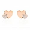Histoire D'Or Boucles D'oreilles Puces Flamen Argent Rose Oxyde De Zirconium