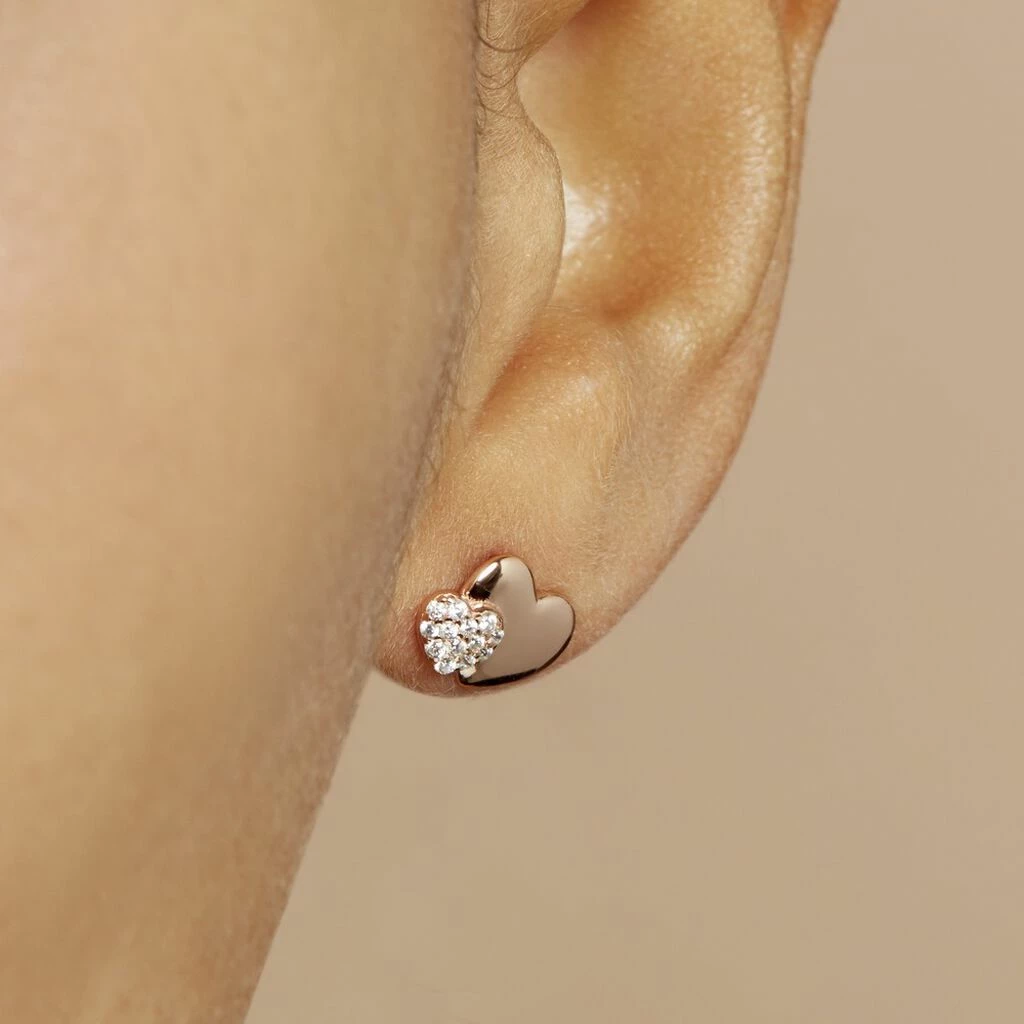 Histoire D'Or Boucles D'oreilles Puces Flamen Argent Rose Oxyde De Zirconium 7 Histoire D'Or Boucles D'oreilles Puces Flamen Argent Rose Oxyde De Zirconium – Image 5