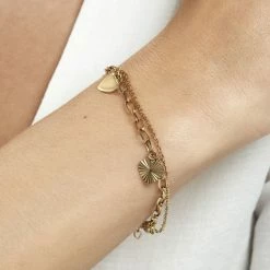 Histoire D'Or Bracelet Gayla Acier Doré 9 Histoire D'Or Bracelet Gayla Acier Doré -Boucles d'Oreilles Soldes FIBFJW0363 model1