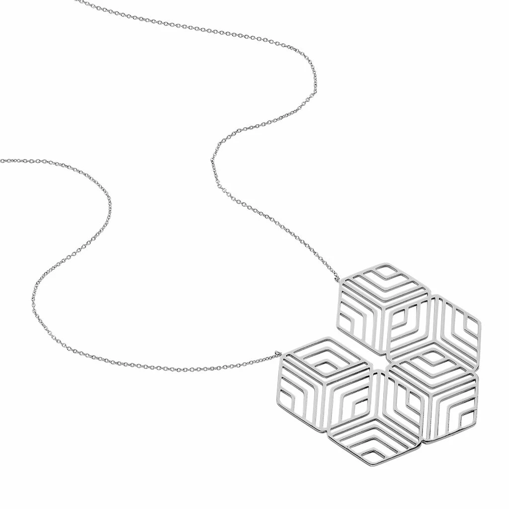 Histoire D'Or Collier Martine Acier Blanc 4 Histoire D'Or Collier Martine Acier Blanc – Image 2