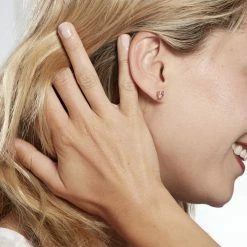 Histoire D'Or Boucles D'oreilles Puces Abelinia Plaqué Or Jaune Oxyde De Zirconium -Boucles d'Oreilles Soldes FQOFJZS004 model0