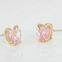 Histoire D'Or Boucles D'oreilles Puces Abelinia Plaqué Or Jaune Oxyde De Zirconium -Boucles d'Oreilles Soldes FQOFJZS004 view2