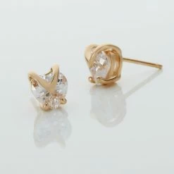 Histoire D'Or Boucles D'oreilles Puces Abelinia Plaqué Or Jaune Oxyde De Zirconium 8 Histoire D'Or Boucles D'oreilles Puces Abelinia Plaqué Or Jaune Oxyde De Zirconium -Boucles d'Oreilles Soldes FQOFJZW148 view2