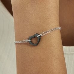 Histoire D'Or Bracelet Vivianne Argent Blanc Oxyde De Zirconium Et Céramique -Boucles d'Oreilles Soldes MABFBXN150 model1