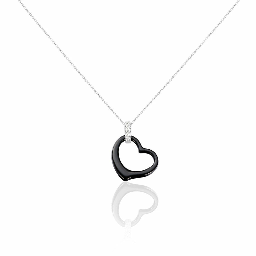 Histoire D'Or Collier Pam Argent Blanc Céramique Et Oxyde De Zirconium 3 Histoire D'Or Collier Pam Argent Blanc Céramique Et Oxyde De Zirconium