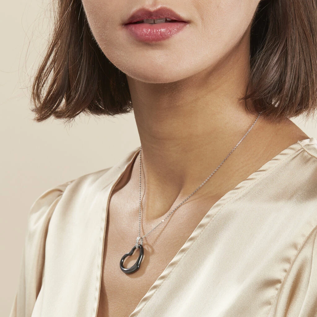 Histoire D'Or Collier Pam Argent Blanc Céramique Et Oxyde De Zirconium 5 Histoire D'Or Collier Pam Argent Blanc Céramique Et Oxyde De Zirconium – Image 3