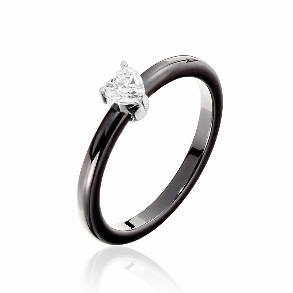 Histoire D'Or Bague Diompolo Argent Blanc Céramique Et Oxyde De Zirconium 3 Histoire D'Or Bague Diompolo Argent Blanc Céramique Et Oxyde De Zirconium