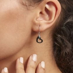 Histoire D'Or Boucles D'oreilles Pendantes Alena Argent Blanc Céramique Et Oxyde 9 Histoire D'Or Boucles D'oreilles Pendantes Alena Argent Blanc Céramique Et Oxyde -Boucles d'Oreilles Soldes MAOFBXN056 model0