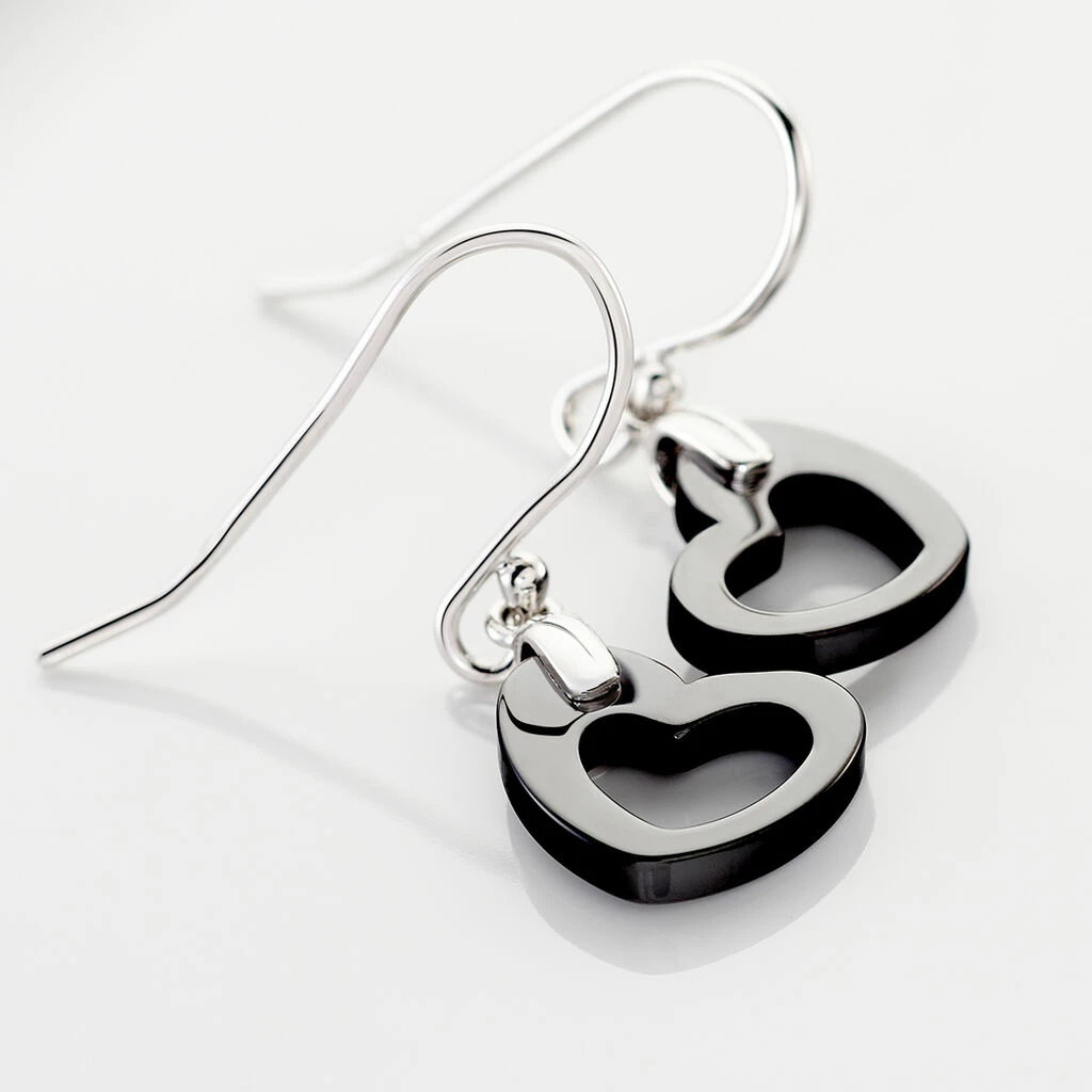 Histoire D'Or Boucles D'oreilles Pendantes Alena Argent Blanc Céramique Et Oxyde 5 Histoire D'Or Boucles D'oreilles Pendantes Alena Argent Blanc Céramique Et Oxyde – Image 3