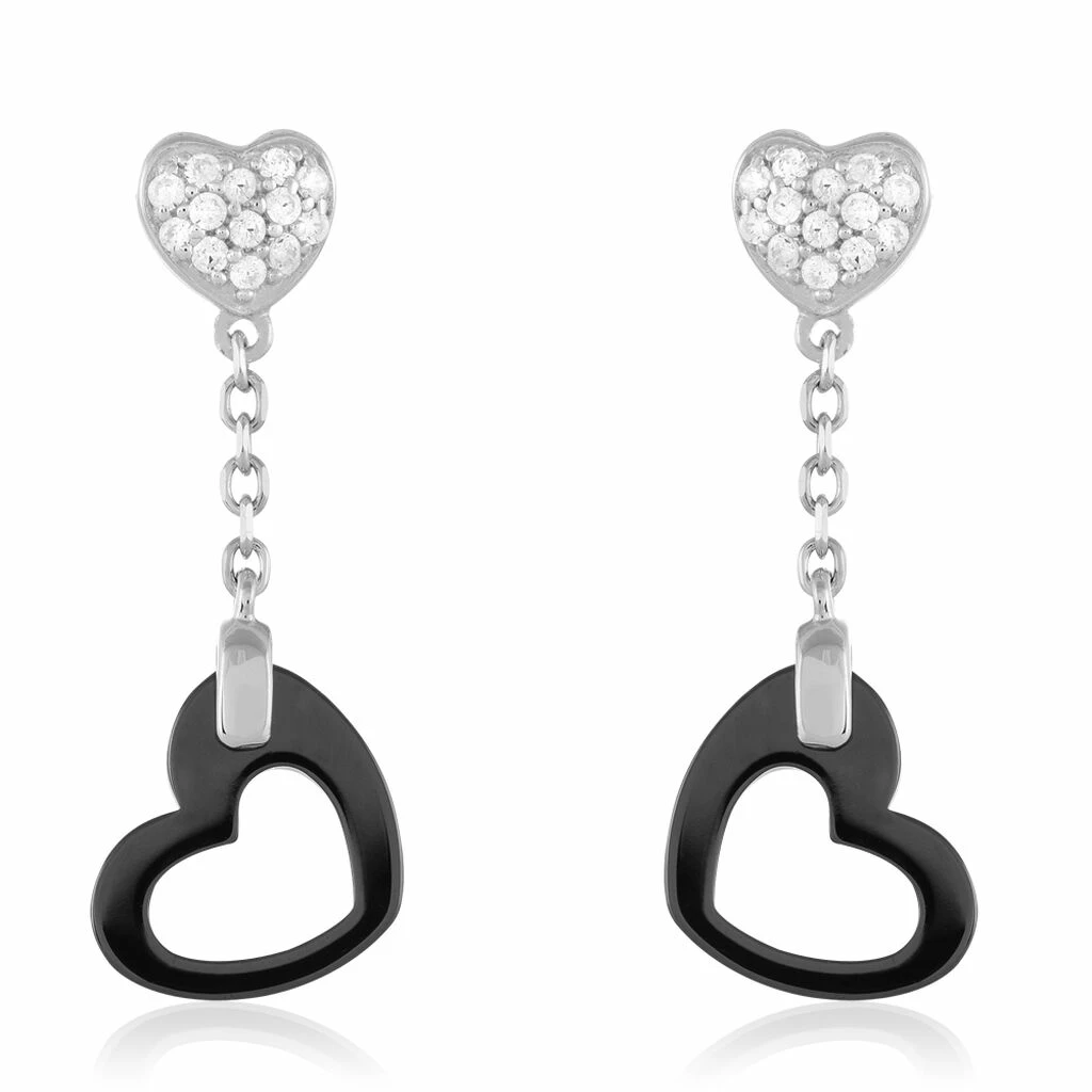 Histoire D'Or Boucles D'oreilles Pendantes Argent Oxyde De Zirconium Et Céramique 3 Histoire D'Or Boucles D'oreilles Pendantes Argent Oxyde De Zirconium Et Céramique