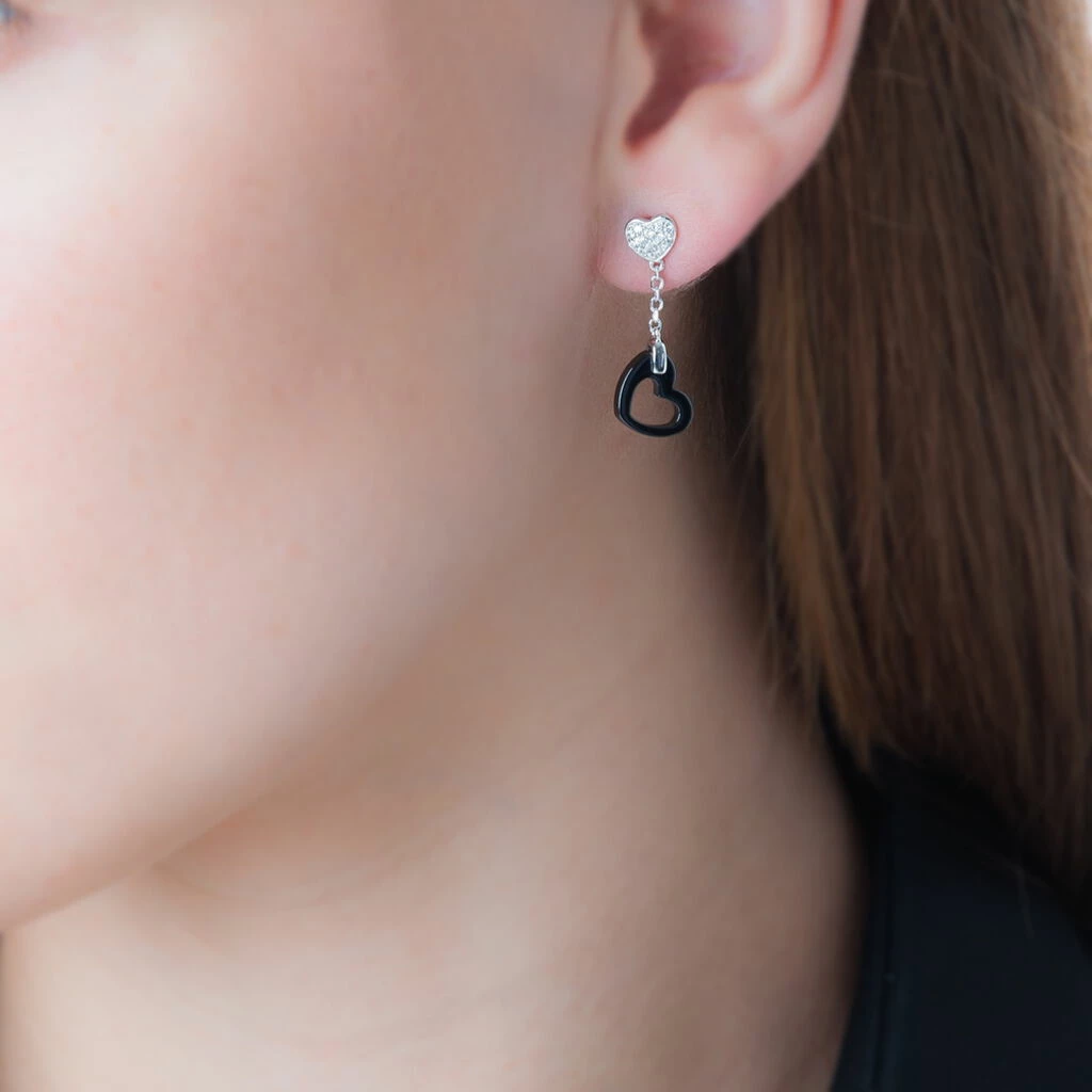Histoire D'Or Boucles D'oreilles Pendantes Argent Oxyde De Zirconium Et Céramique 5 Histoire D'Or Boucles D'oreilles Pendantes Argent Oxyde De Zirconium Et Céramique – Image 3