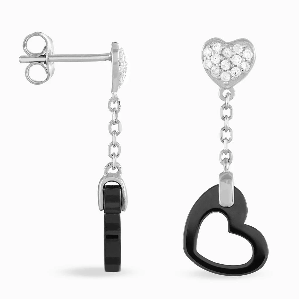 Histoire D'Or Boucles D'oreilles Pendantes Argent Oxyde De Zirconium Et Céramique 4 Histoire D'Or Boucles D'oreilles Pendantes Argent Oxyde De Zirconium Et Céramique – Image 2