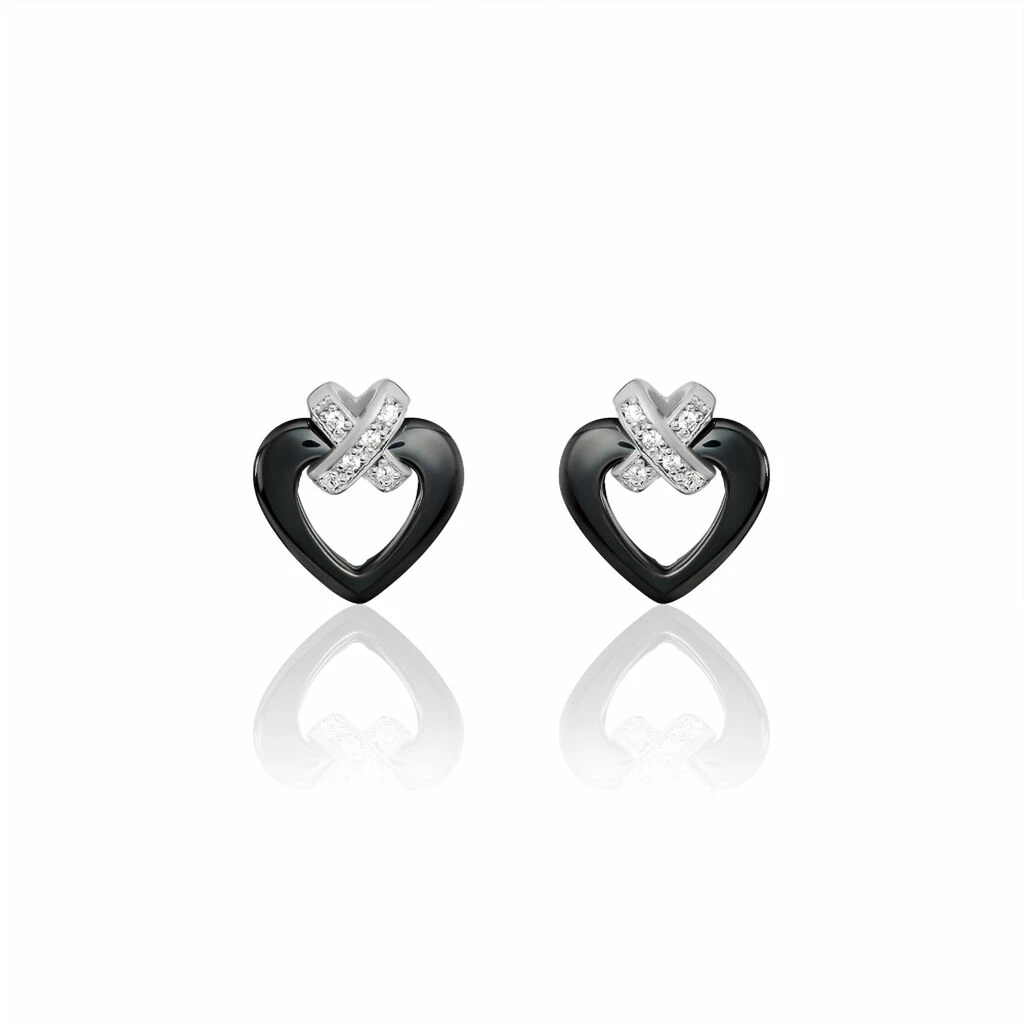 Histoire D'Or Boucles D'oreilles Puces Nolwen Argent Céramique Oxyde De Zirconium 3 Histoire D'Or Boucles D'oreilles Puces Nolwen Argent Céramique Oxyde De Zirconium