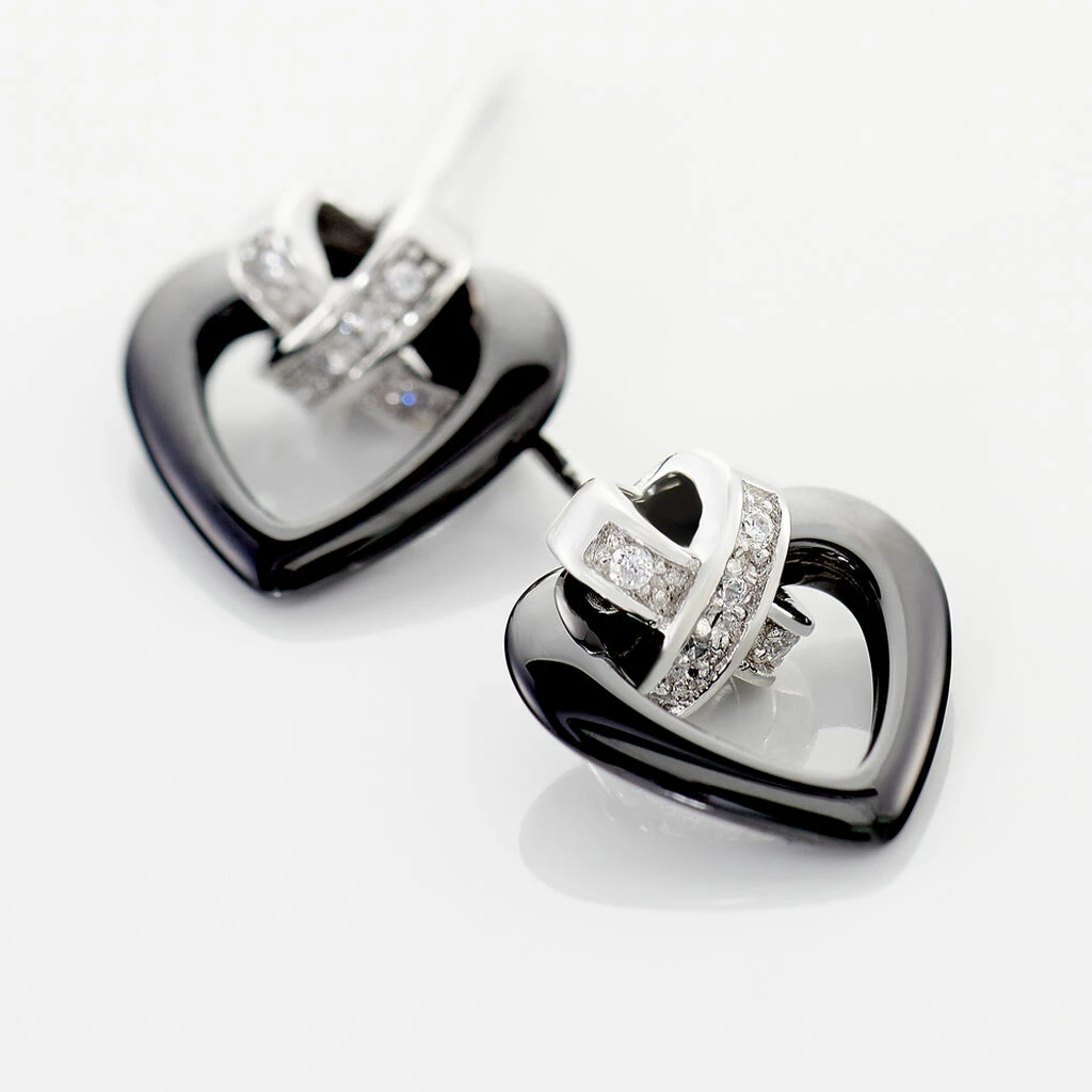 Histoire D'Or Boucles D'oreilles Puces Nolwen Argent Céramique Oxyde De Zirconium 5 Histoire D'Or Boucles D'oreilles Puces Nolwen Argent Céramique Oxyde De Zirconium – Image 3